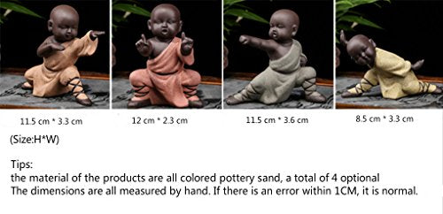 NEWQZ Chinese Kung Fu Monks Figurine Home Decor, Ceramic Statues Ornaments Living Room Decoration