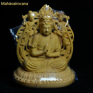 Exquisite Boxwood Buddha Statue, Collectible Figurines for Home Decor