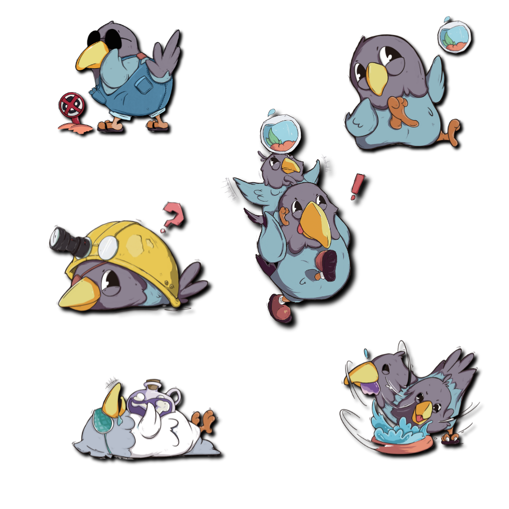 Set of 6 refrigerator magnets - CDW