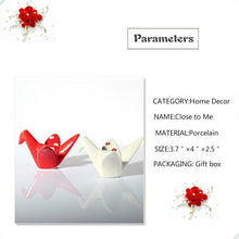 Close To Me Porcelain Paper Crane 2 Pieces Figurine Set - Home Decor Accessories