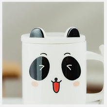 Cute Expression Cartoon Panda Mug with Lid