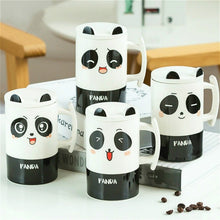 Cute Expression Cartoon Panda Mug with Lid