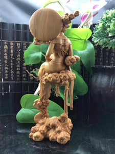 The Goddess of The Moon Chang E Wooden Sculpture