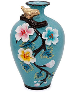 NEWQZ Chinese Vases, Classical and Stylish Decorative Ceramic Vase, Set of 3 Blue Vases, Home Decor