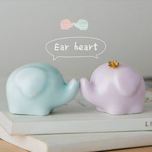 Tiny and Cute,Smooth and Exquisite Porcelain Elephant Doll for People You Care,1 Pair
