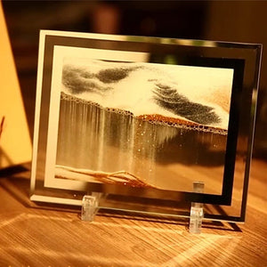 3D Falling Sand Art Dynamic Sandscapes Craft Ornaments, Satisfying Glass Crafts for Home Decor